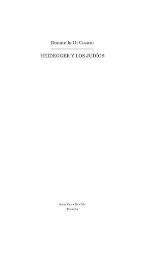 Heiddeger y los Judios