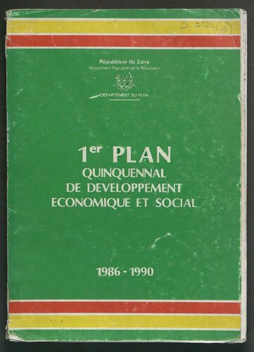 1er plan quinquennal de développement économique et social 1986-1990