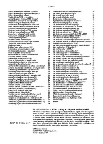 HTML - tipy a triky od profesionálů