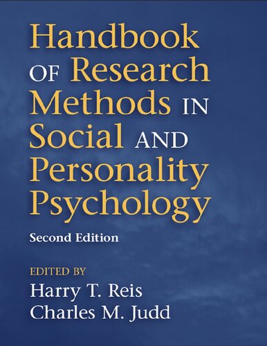 Handbook of Research Methods in Social and Personality Psychology
