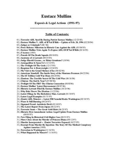 Expose's & Legal Actions (1991-97)