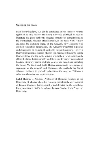 Opposing the Imam. The Legacy of the Nawasib in Islamic Literature