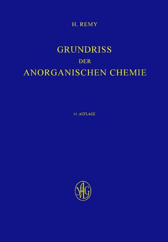 Grundriß der Anorganischen Chemie