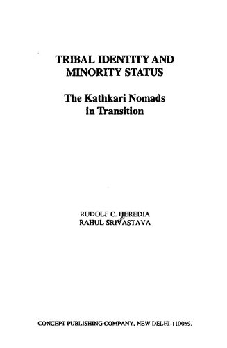 Tribal Identity and Minority Status: The Kathkari Nomads in Transition