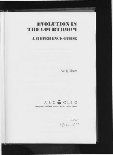 Evolution in the courtroom : a reference guide