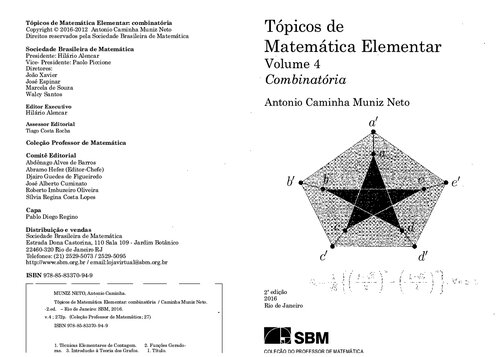 Tópicos de Matemática Elementar - Volume 4 Combinatória