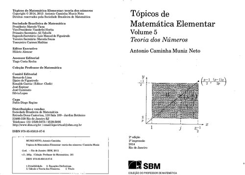 Tópicos de Matemática Elementar - Volume 5 Teoria dos Números