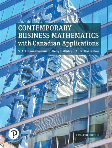 Contemporary Business Mathematics with Canadian Applications