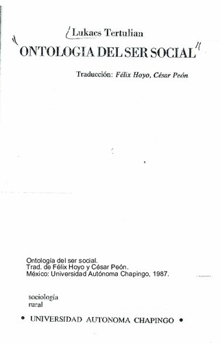 Ontología del ser social