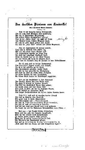 Der Staat Kentucky und Die Stadt Louisville, mit besonderer Berücksichtigung des deutschen Elementes