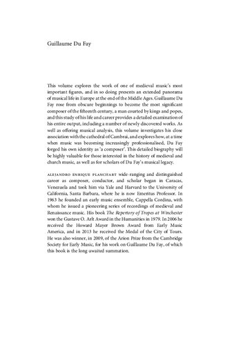 Guillaume Du Fay: The Life and Works