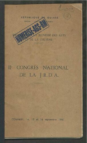 IIe Congrès National de la J. R. D. A.