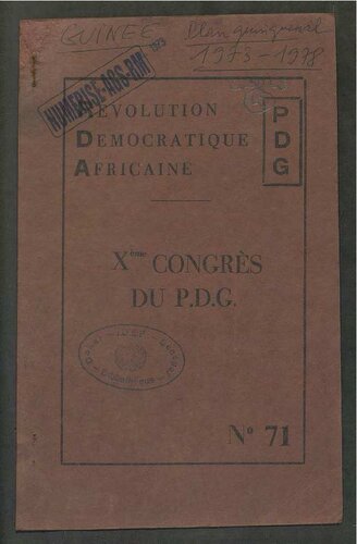 Xème Congrès du P.D.G.