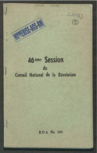 46ème Session du Conseil National de la Révolution