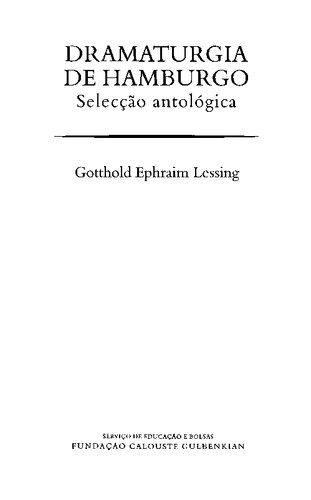 Dramaturgia de Hamburgo (selecção antológica)