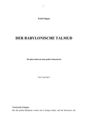 Der babylonische Talmud - Querschnitt