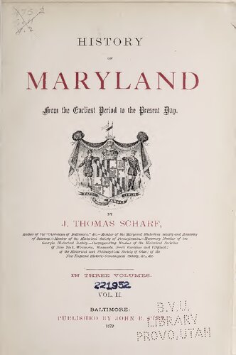 History of Maryland from the Earliest Period to the Present Day