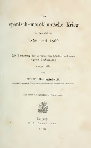 Der spanisch-marokkanische Krieg in den Jahren 1859  und 1860