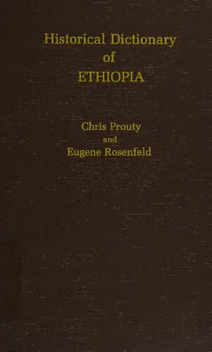 Historical Dictionary Of Ethiopia