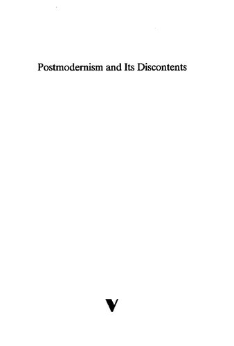 Postmodernism and its discontents : theories, practices
