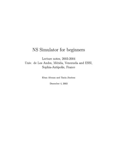 NS Simulator for Beginners Lecture Notes