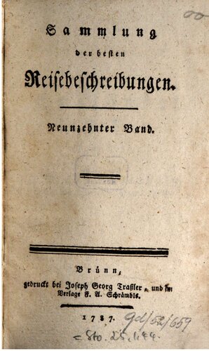 Sammlung der besten Reisebeschreibungen