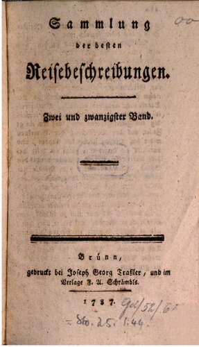 Sammlung der besten Reisebeschreibungen