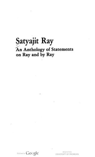 Satyajit Ray: An Anthology of Statements on Ray and by Ray (Film India Series)