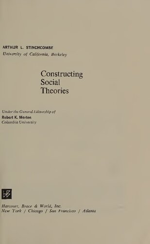 Constructing social theories