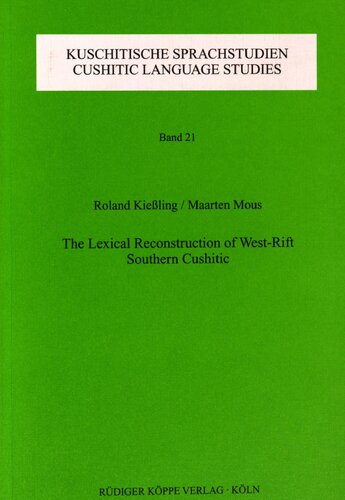 The lexical reconstruction of West-Rift Southern Cushitic