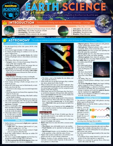 Earth Science: a QuickStudy Laminated Reference Guide