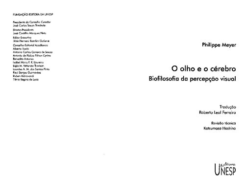 O olho e o cérebro: biofilosofia da percepção visual