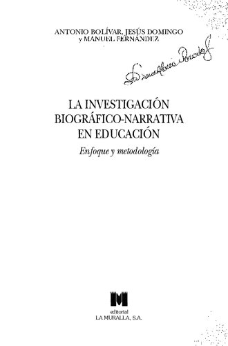 La investigación biográfico-narrativa en educación