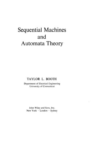 Sequential Machines and Automata Theory