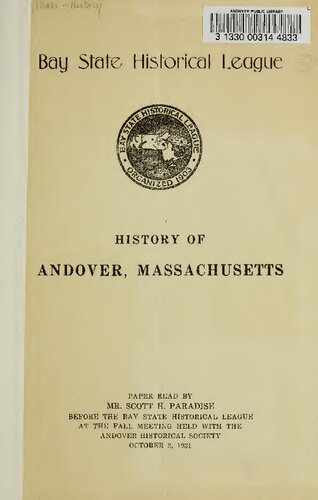 History of Andover, Massachusetts