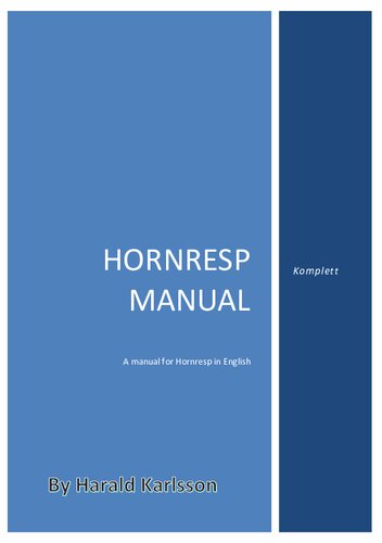 Hornresp Manual