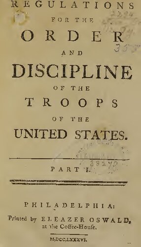 Regulations for the Order and Discipline of the Troops of the United States