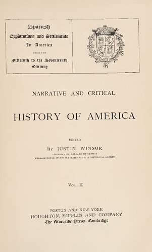 Narrative and Critical History of America
