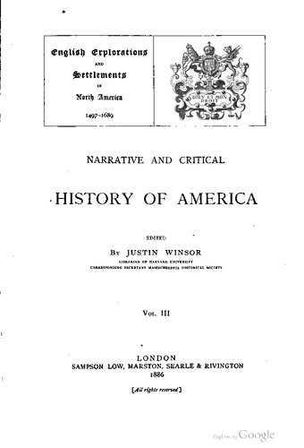 Narrative and Critical History of America