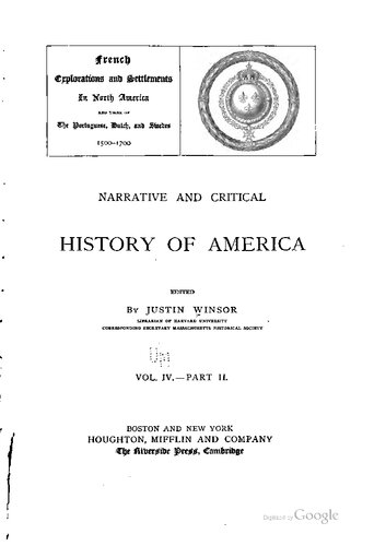 Narrative and Critical History of America