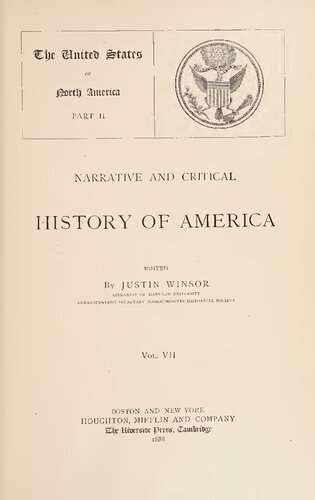 Narrative and Critical History of America