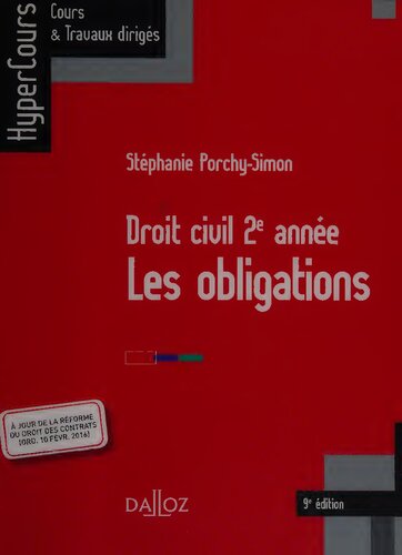 Droit des obligations 2021 - 13e ed. (HyperCours) (French Edition)
