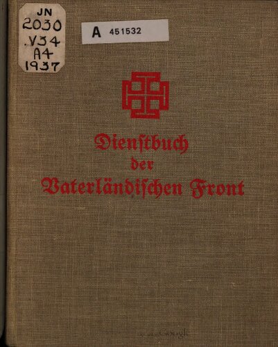 Dienstbuch der Vaterländischen Front