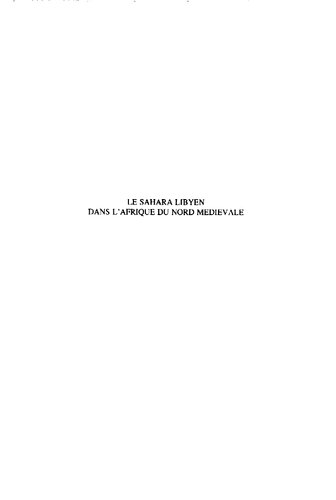 Le Sahara libyen dans l'Afrique du nord médiévale