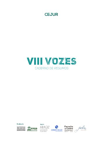 Caderno de Resumos do VIII Vozes do Direito Contemporâneo