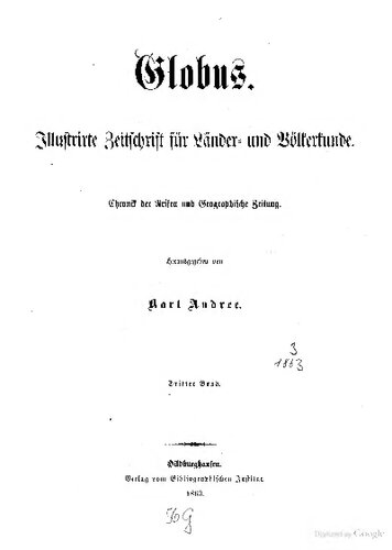 Globus. Illustrirte Zeitschrift für Länder- und Völkerkunde