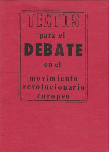 Textos para el debate en el movimiento revolucionario europeo