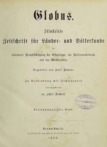 Globus. Illustrirte Zeitschrift für Länder- und Völkerkunde