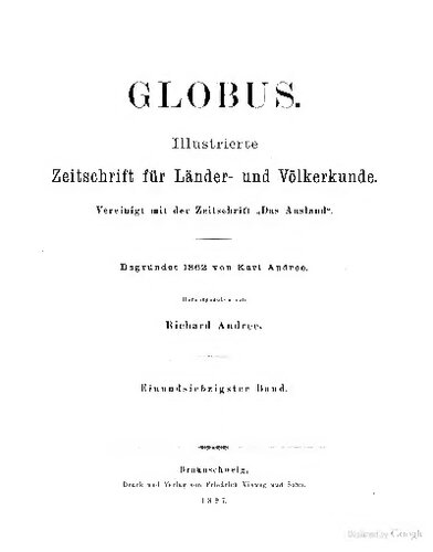 Globus. Illustrierte Zeitschrift für Länder- und Völkerkunde