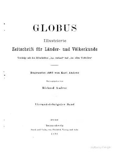 Globus. Illustrierte Zeitschrift für Länder- und Völkerkunde